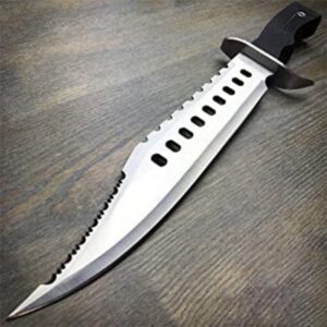 Tactical Hunting Rambo Full Tang Fixed Blade Knife Machete Bowie FAT-7901